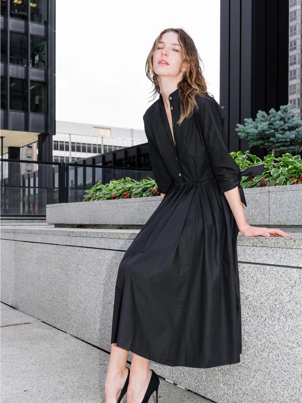 Room 502 Elegant Black Long-Sleeve Dress Size Small Nwot